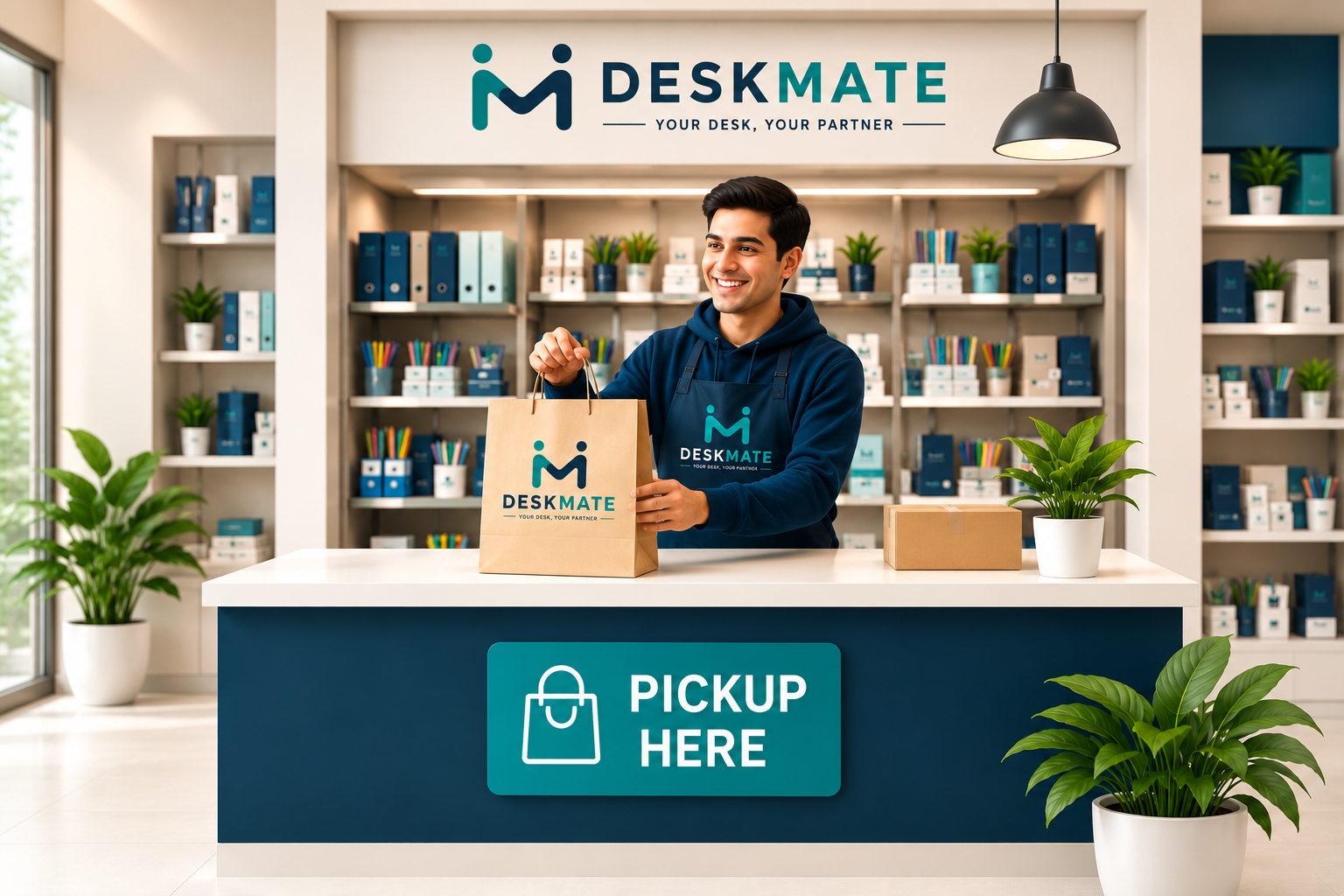 DeskMate campus pickup counter